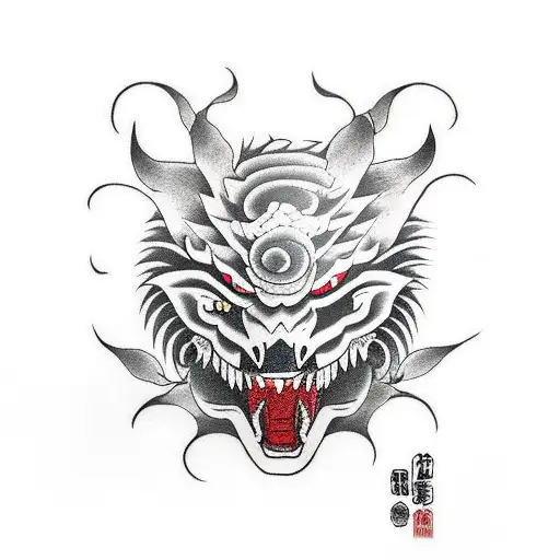 lobo y cobra tattoo design idea