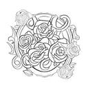 "hasta la raíz" in cursive with straight line on the sides tattoo design idea