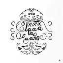 "hasta la raíz" in cursive with straight line on the sides tattoo design idea