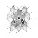 constellation with handprint tattoo design idea