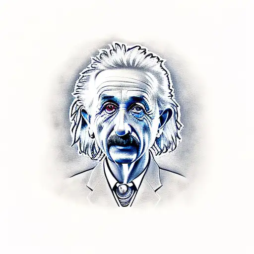 rick and mort and albert einstein tattoo design idea