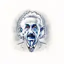 rick and mort and albert einstein tattoo design idea