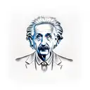 rick and mort and albert einstein tattoo design idea