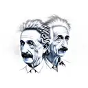 rick and mort and albert einstein tattoo design idea
