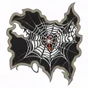 Spider web with heart tattoo design idea