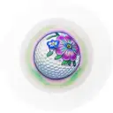 golf ball purple ribbon blue forget me not flower tattoo design idea
