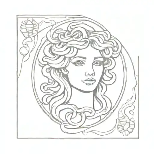 medusa tarot card tattoo design idea
