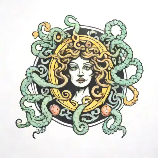 medusa tarot card tattoo design idea