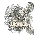 name "Laoise" by elder futhark   tattoo design idea
