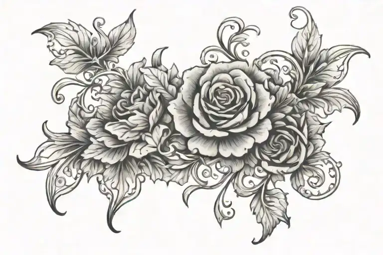 143 engraved tattoo design idea