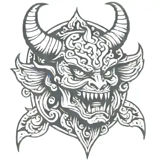 scarbrand demon of khorn tattoo design idea