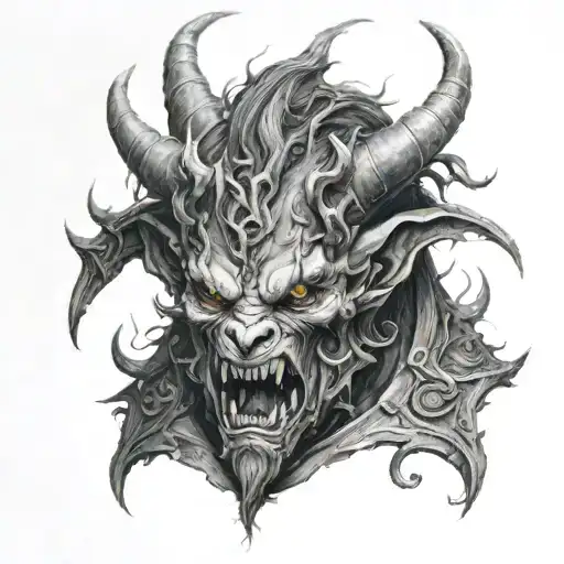 scarbrand demon of khorn tattoo design idea