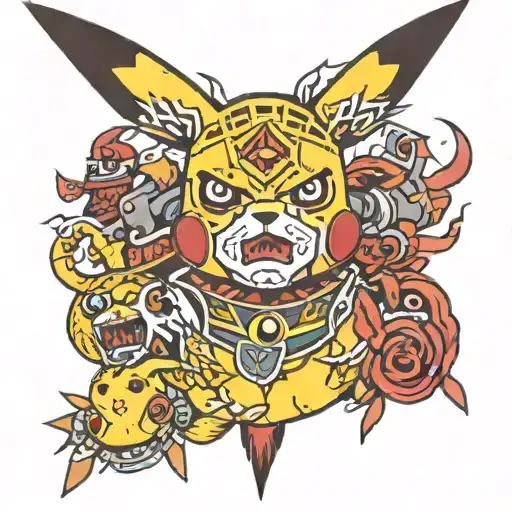 Pikachu Chief horde tattoo design idea