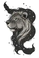 leo constellation tattoo design idea