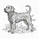 black lab tattoo design idea