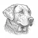 black lab tattoo design idea
