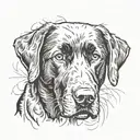black lab tattoo design idea