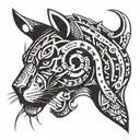 mechanical jaguar tattoo design idea