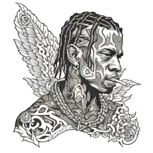 Travis Scott tattoo design idea