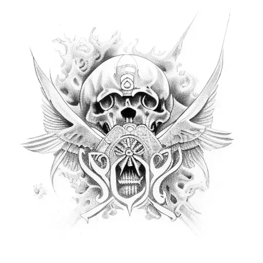 slavic serbian mythology sleeve tattoo design idea