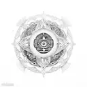 mandala with a yin yang tattoo design idea
