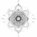 mandala yin yang tattoo design idea