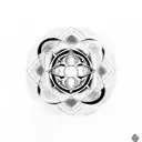 mandala yin yang tattoo design idea