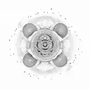 mandala yin yang tattoo design idea