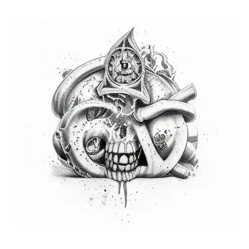 seven deadly sins sleeve tattoo design idea