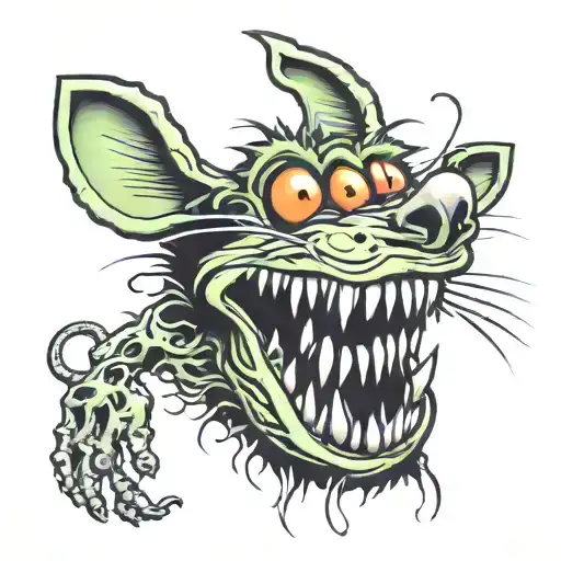 rat fink graffiti art tattoo design idea
