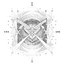 infinity sign, leo constellation tattoo design idea