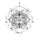 infinity sign, leo constellation tattoo design idea