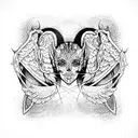 Sleeve battle between angels and demons tattoo design idea