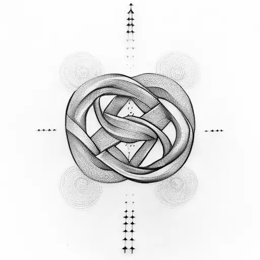 A minimalist tattoo of an infinity symbol with a subtle Arabic twist tattoo design idea