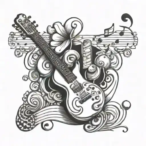 Music lover tattoo design idea