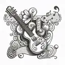 Music lover tattoo design idea