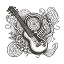 Music lover tattoo design idea