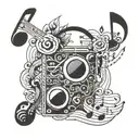 Music lover tattoo design idea