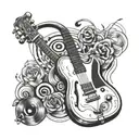 Music lover tattoo design idea