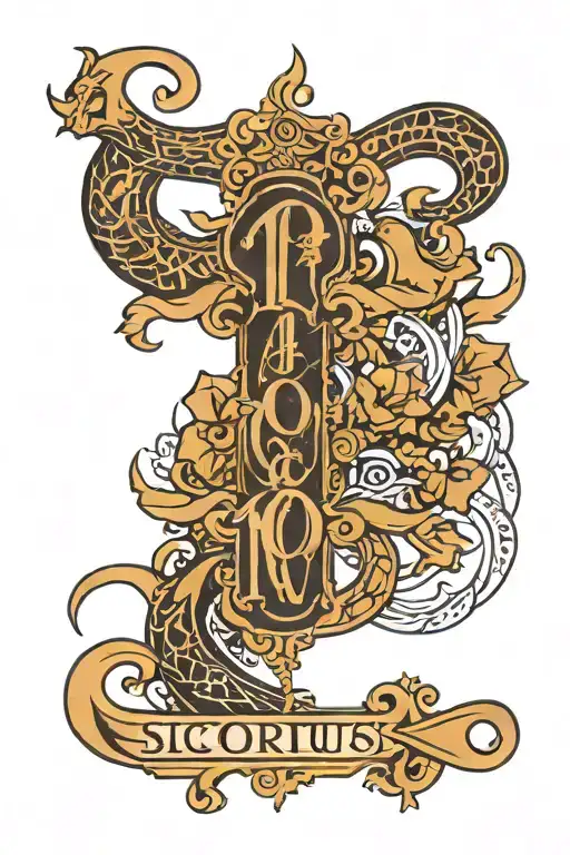 acronym M.O.O.N Taurus zodiac Libra zodiac Scorpio zodiac tattoo design idea