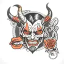 KSTF with devil horns tattoo design idea