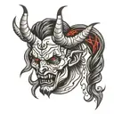 KSTF with devil horns tattoo design idea
