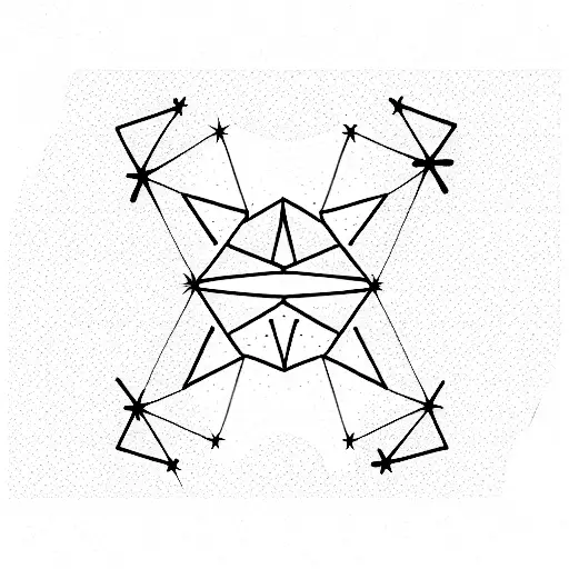 Constellation geminis tattoo design idea