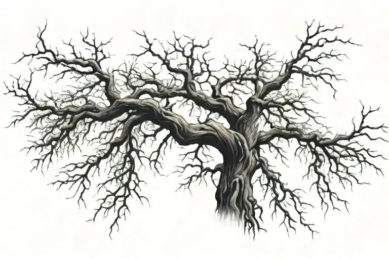 poison tree no leafs healing ptsd tattoo design idea