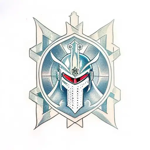 mestizo conquistador crusader full bidy tattoo design idea