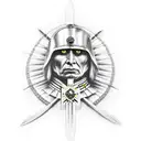 native American conquistador crusader  tattoo design idea