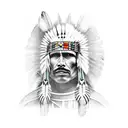 native American conquistador crusader  tattoo design idea