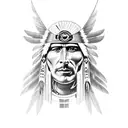 native American conquistador crusader  tattoo design idea