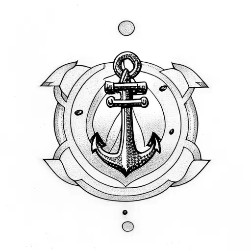 anchor with grape tattoo design idea