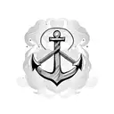 anchor with grape tattoo design idea